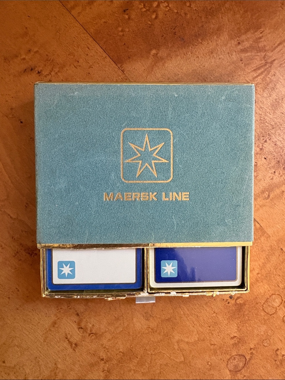 Maersk Line Branded Playing Cards - Teal and Blue Set